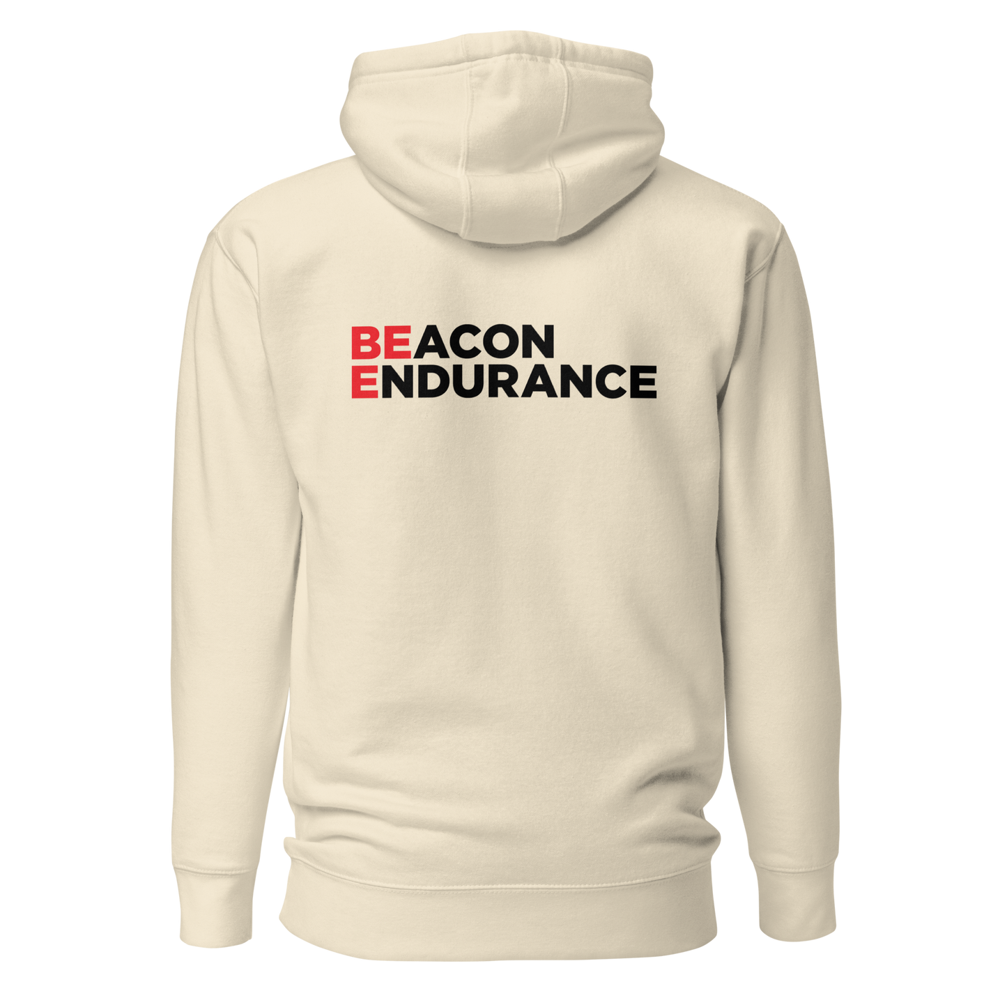 BE Hoodie / Back Logo (Unisex, White/Bone/Grey)