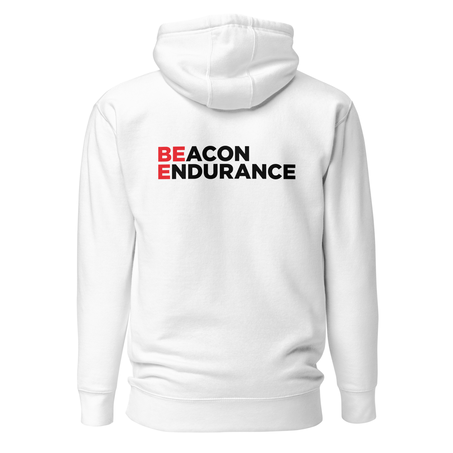 BE Hoodie / Back Logo (Unisex, White/Bone/Grey)