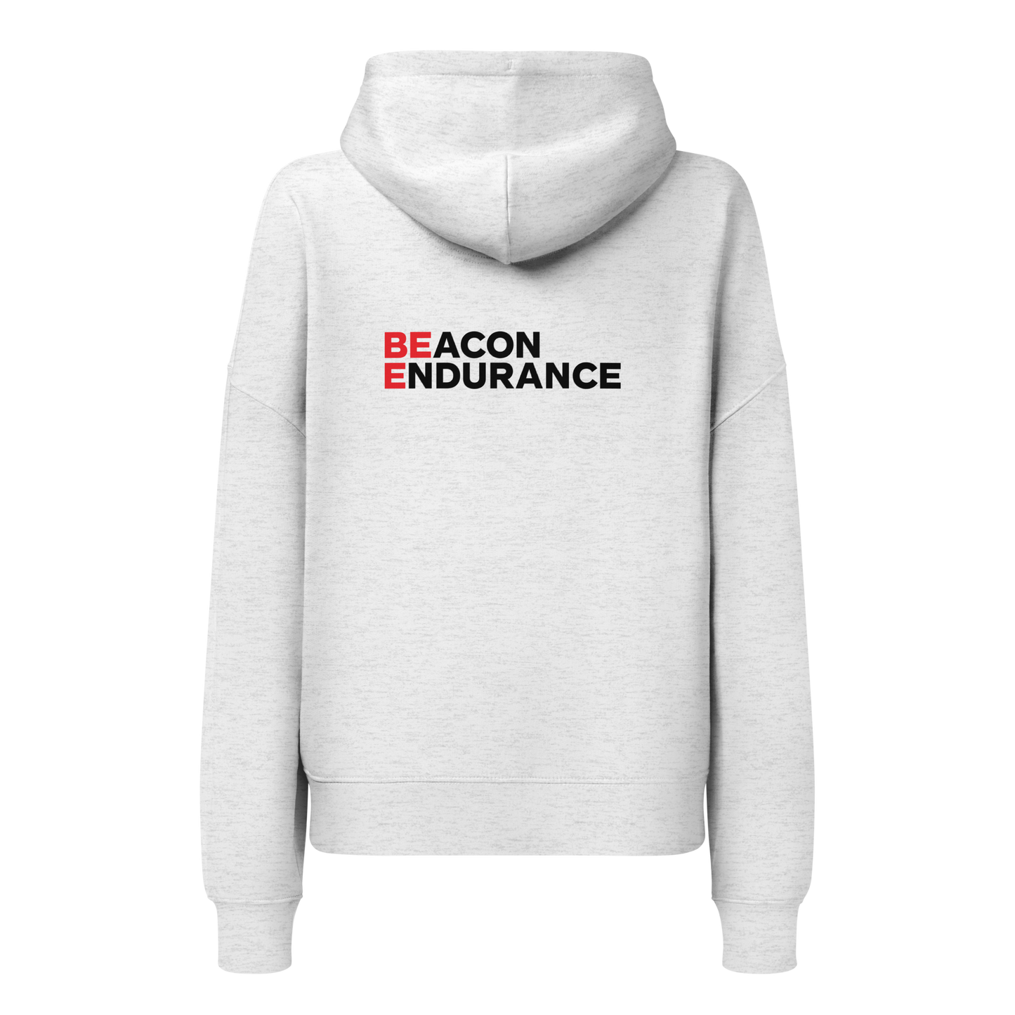 BE Organic Cotton Mid-Weight Hoodie (Women's, White/Grey)