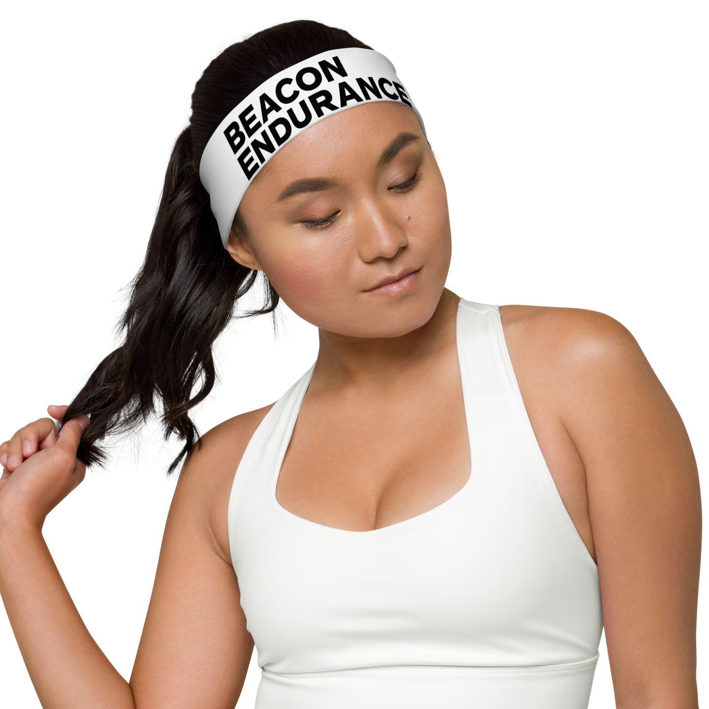 BE Large Text Headband (White)