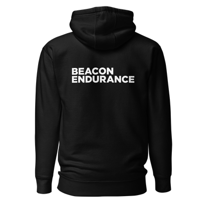 BE Hoodie / Back Logo (Unisex, Red/Black/Charcoal)