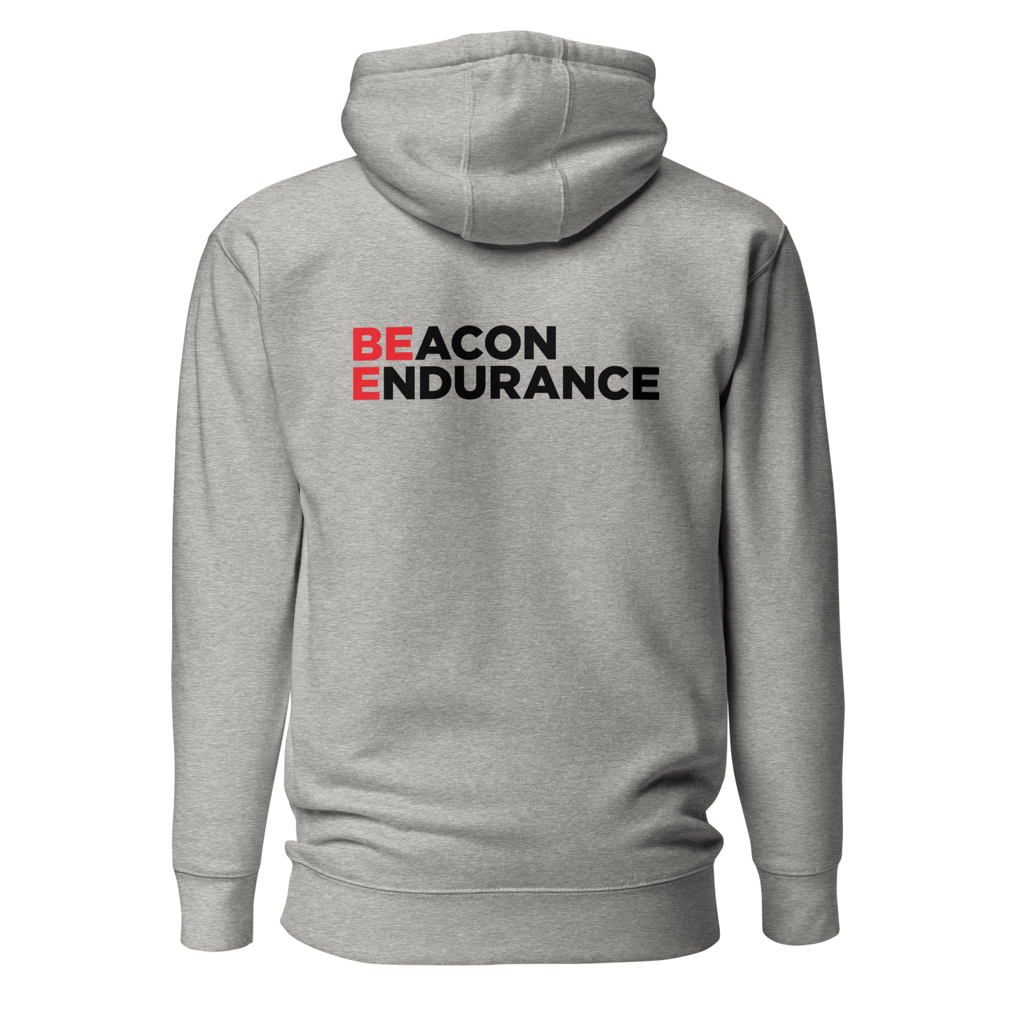 BE Hoodie / Back Logo  (Unisex, White/Bone/Grey)