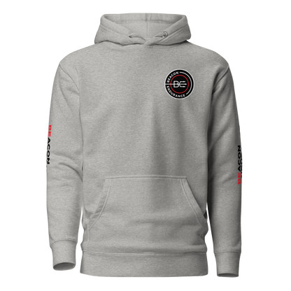 BE Hoodie / Sleeve Logo (Unisex, White/Bone/Grey)