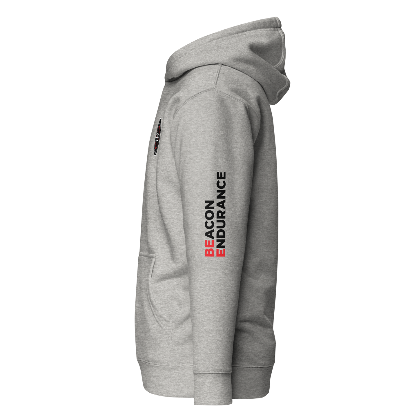 BE Hoodie / Sleeve Logo (Unisex, White/Bone/Grey)