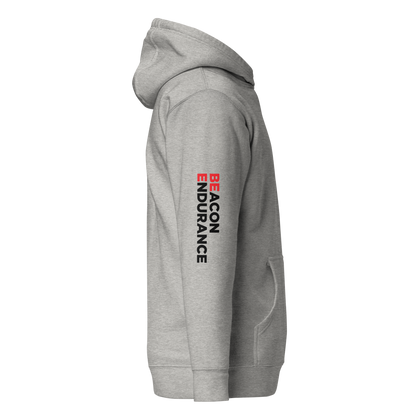 BE Hoodie / Sleeve Logo (Unisex, White/Bone/Grey)
