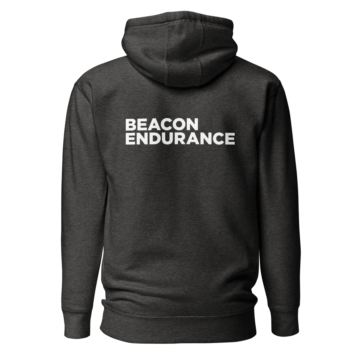 BE Hoodie / Back Logo (Unisex, Red/Black/Charcoal)