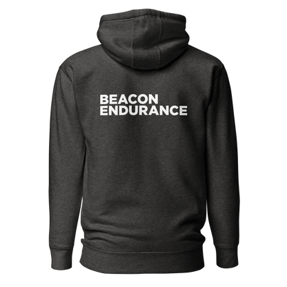 BE Hoodie / Back Logo (Unisex, Red/Black/Charcoal)