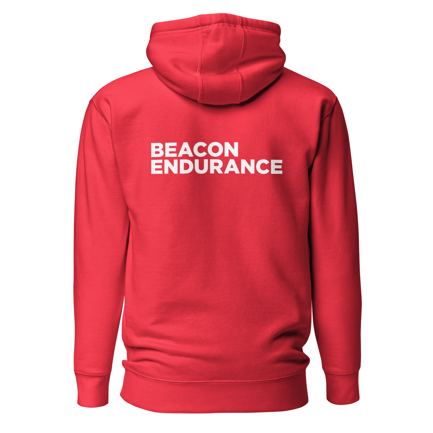 BE Hoodie / Back Logo (Unisex, Red/Black/Charcoal)