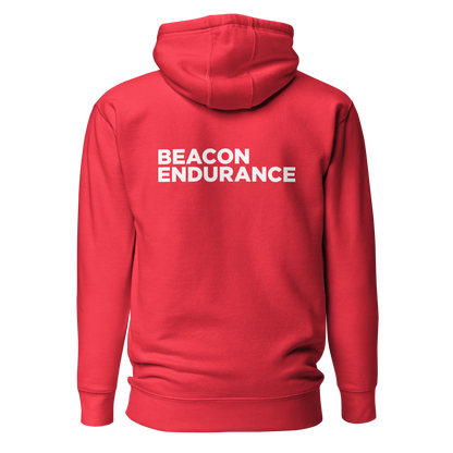 BE Hoodie / Back Logo (Unisex, Red/Black/Charcoal)