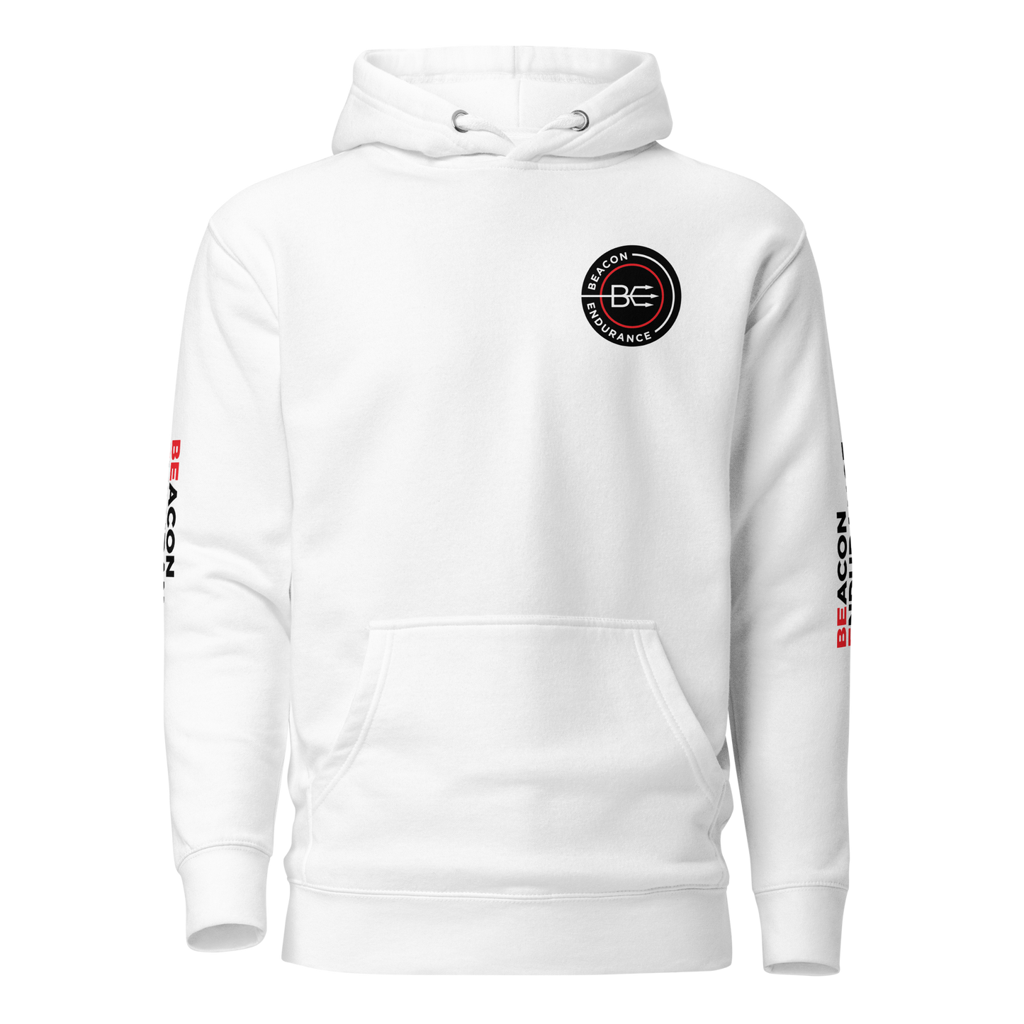 BE Hoodie / Sleeve Logo (Unisex, White/Bone/Grey)