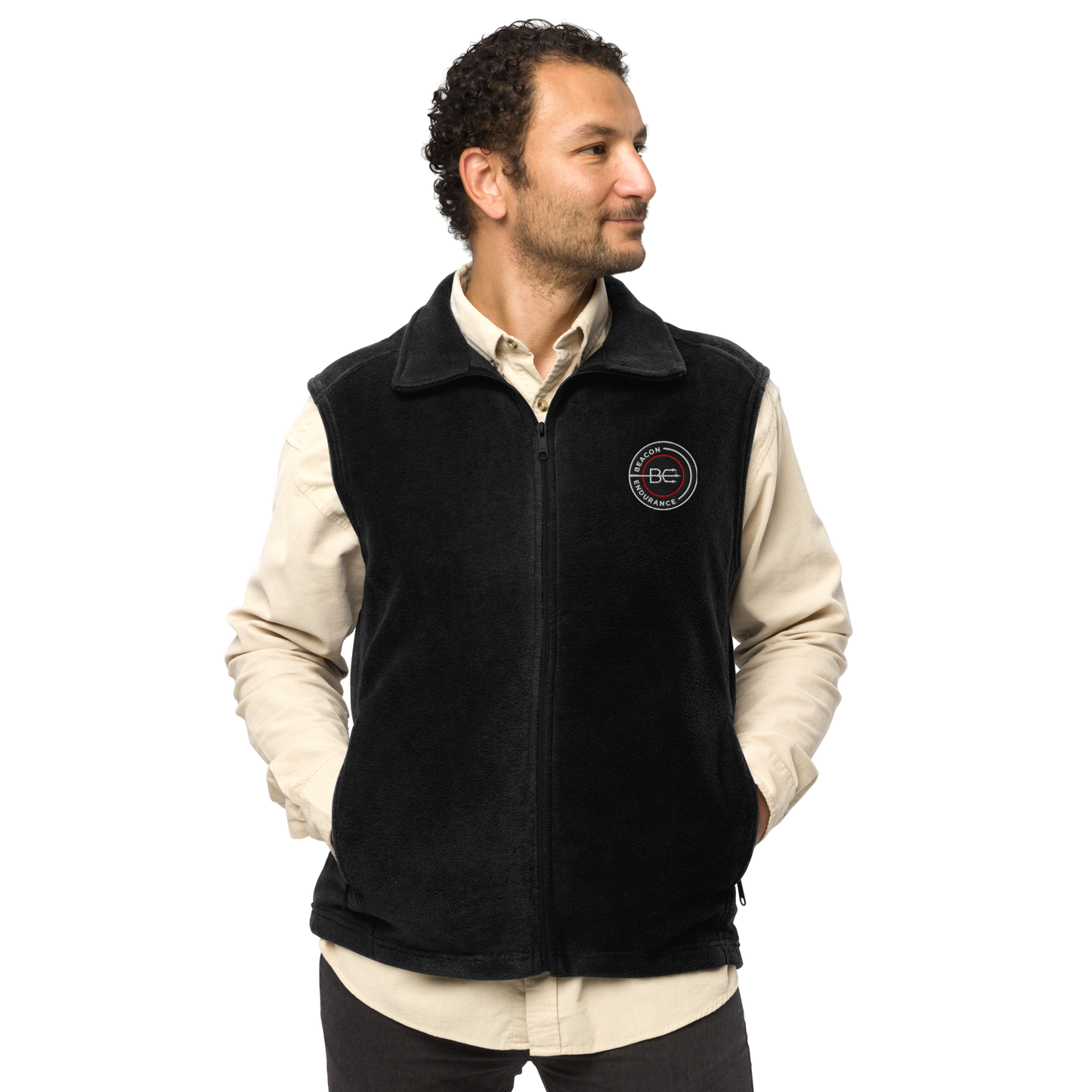 BE Columbia Fleece Vest (Men's, Black/Grey)