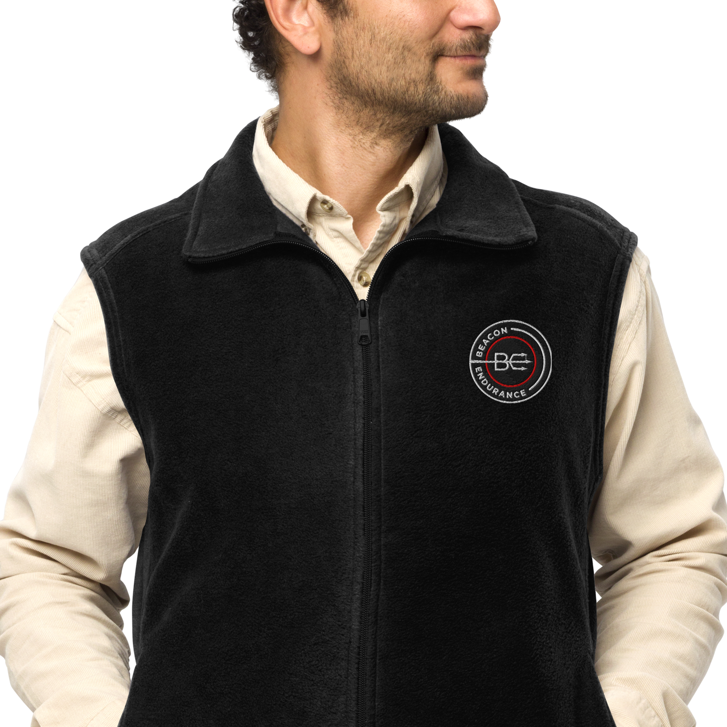 BE Columbia Fleece Vest (Men's, Black/Grey)