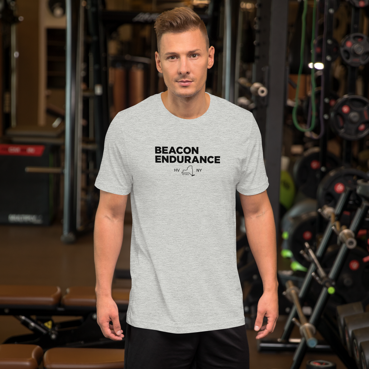 BE Map Short Sleeve Tee (Unisex, White/Vintage White/Grey