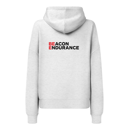 BE Organic Cotton Mid-Weight Hoodie (Women's, White/Grey)