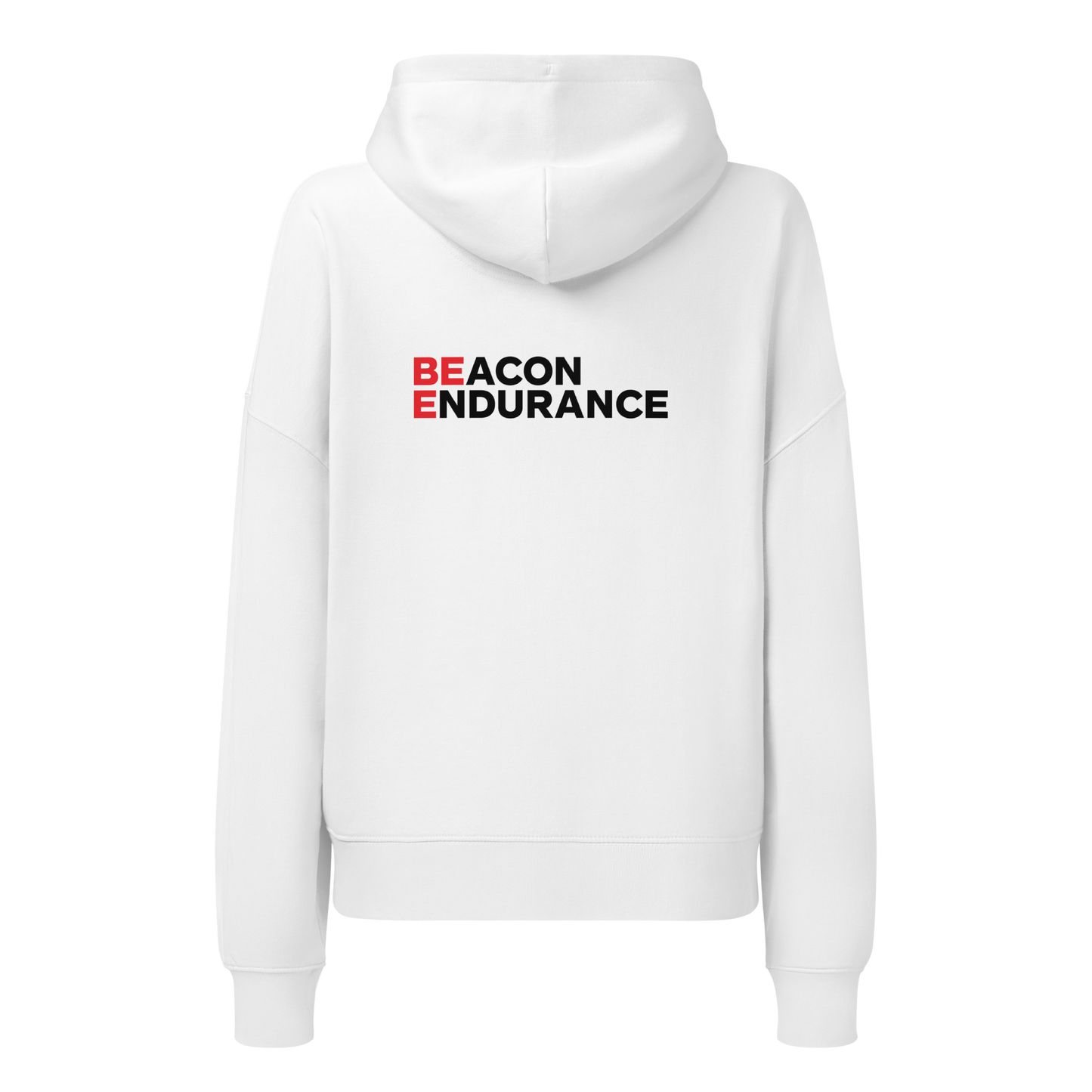BE Organic Cotton Mid-Weight Hoodie (Women's, White/Grey)